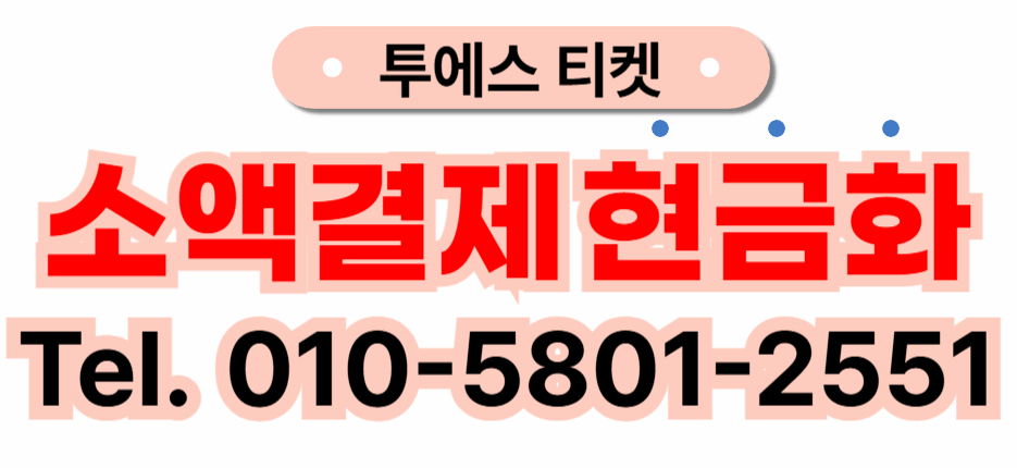 현금화 소액 투에스티켓